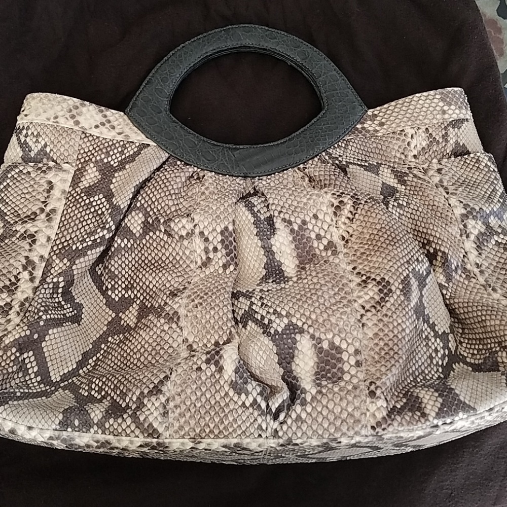 Designer Python Hand Bag - image 3